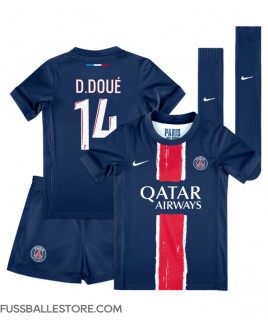 Günstige Paris Saint-Germain Desire Doue #14 Heimtrikotsatz Kinder 2024-25 Kurzarm (+ Kurze Hosen)